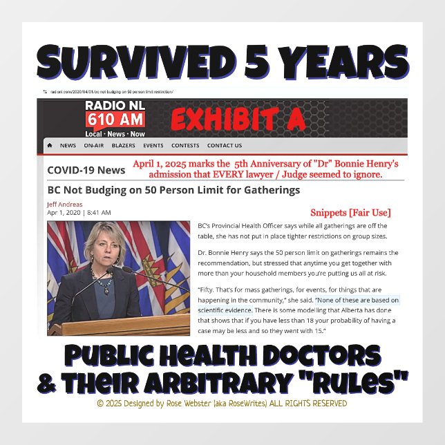 Überlebt 5 Jahre von RoseWrites Window Cling Fensteraufkleber (Blatt)