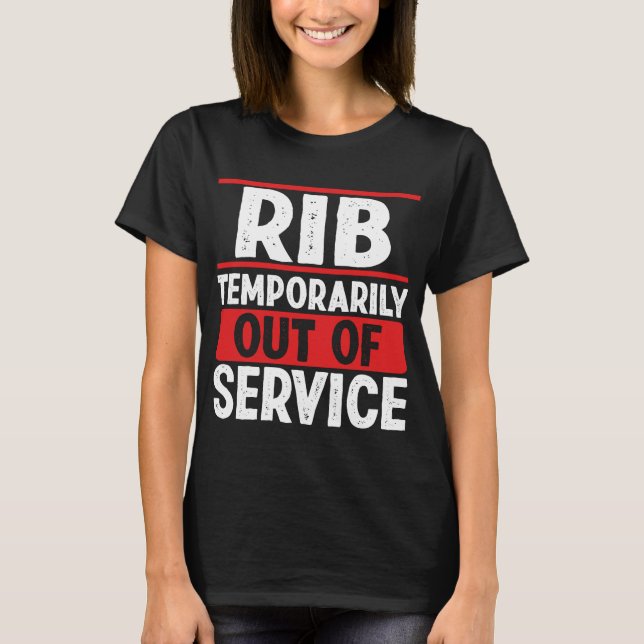Überlebt meinen ersten gebrochenen Rib Funny Broke T-Shirt (Vorderseite)
