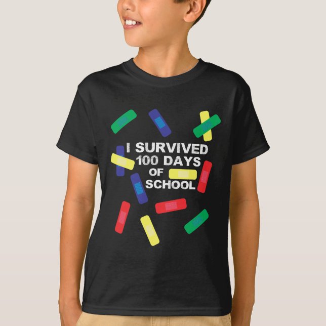 Überlebte 100 Tage Schulband T-Shirt (Vorderseite)