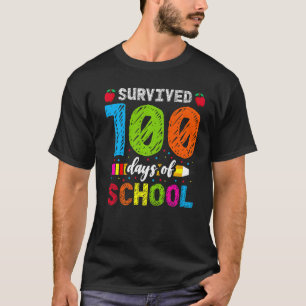 Überlebte 100 Tage Schulkhalbleistift K T-Shirt