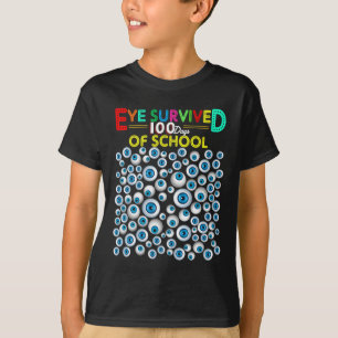 Überlebte 100 Tage Schullehrer Kinder Schüler T-Shirt