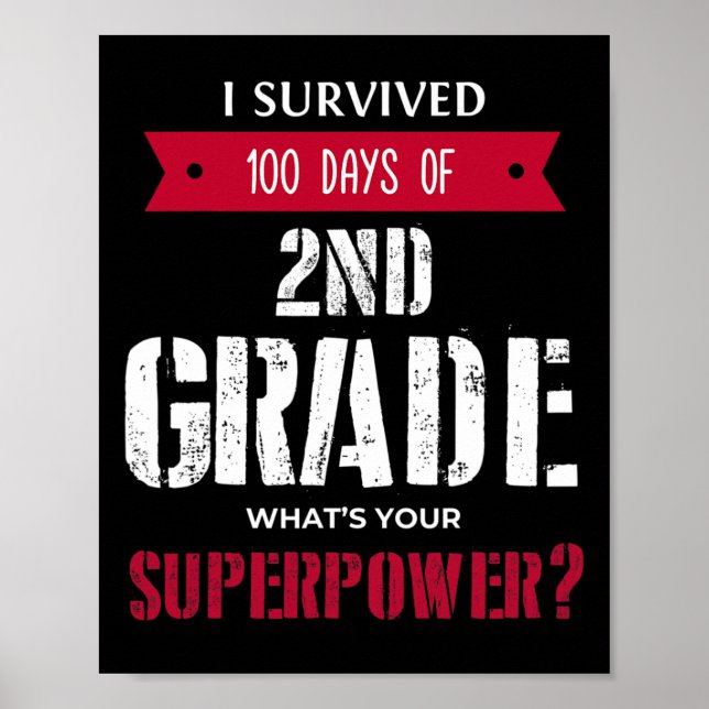 Überlebte 100 Tage Superkraft der zweiten Stufe Poster (Vorne)