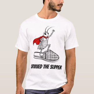 Überlebte den Pantoffel Lustiger Kakerlaken Superh T-Shirt