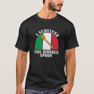 Überlebte der Holzlöffel Italienische Fahne Funn T-Shirt