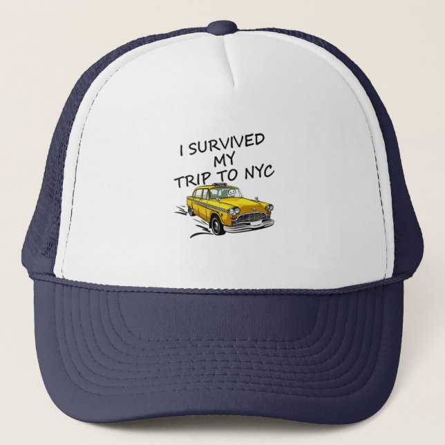 Überlebte Reise NYC Funny Trucker Hat Truckerkappe (Vorderseite)