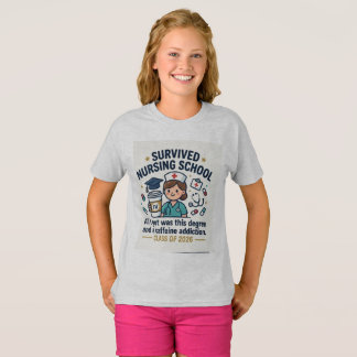 Überlebte Schule Lustiges Abschluss-Shirt Klasse v T-Shirt