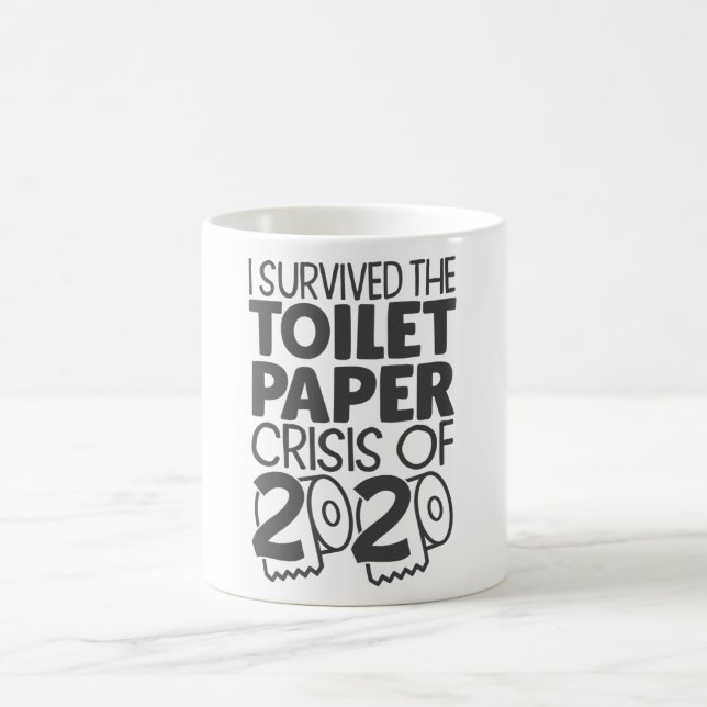 Überlebte Toilettenpapier-Krise 2020 Witziges Them Kaffeetasse (Mittel)