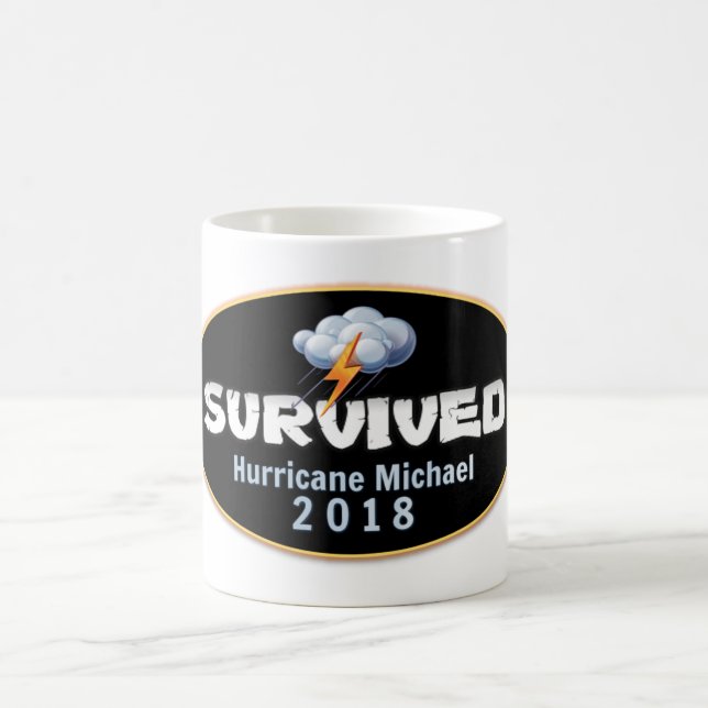 Überlebter Hurrikan Michael Kaffeetasse (Mittel)