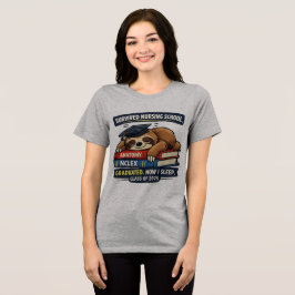 Überlebtes Pflegeschule Faultier-Abschluss-Shirt – Tri-Blend Shirt