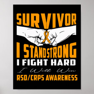 Überlegen Ich stehe stark Rsd Crps Bewusstsein Poster