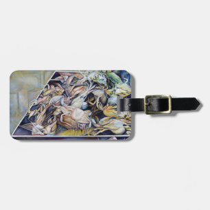 Überlegen Sie außerhalb der Box Gepäckanhänger