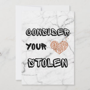 ÜBERLEGEN SIE IHRE HERZSTOLEN Valentinstag-Karte Feiertagskarte