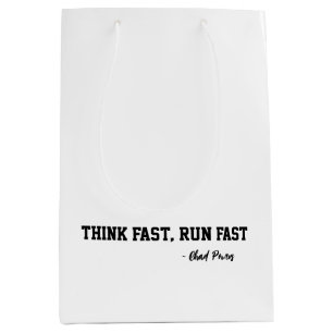 Überlegen Sie schnelle Sportmotivation Qoute Mittlere Geschenktüte