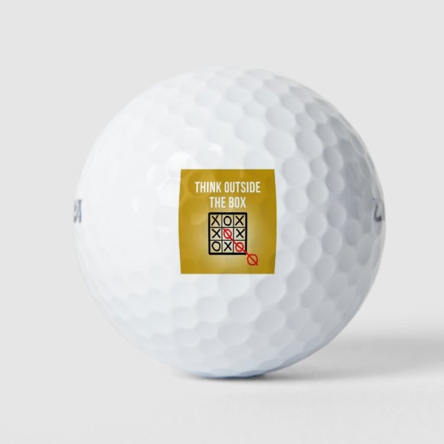 Überlegen Sie sich außerhalb der Box Golfball (Vorderseite)