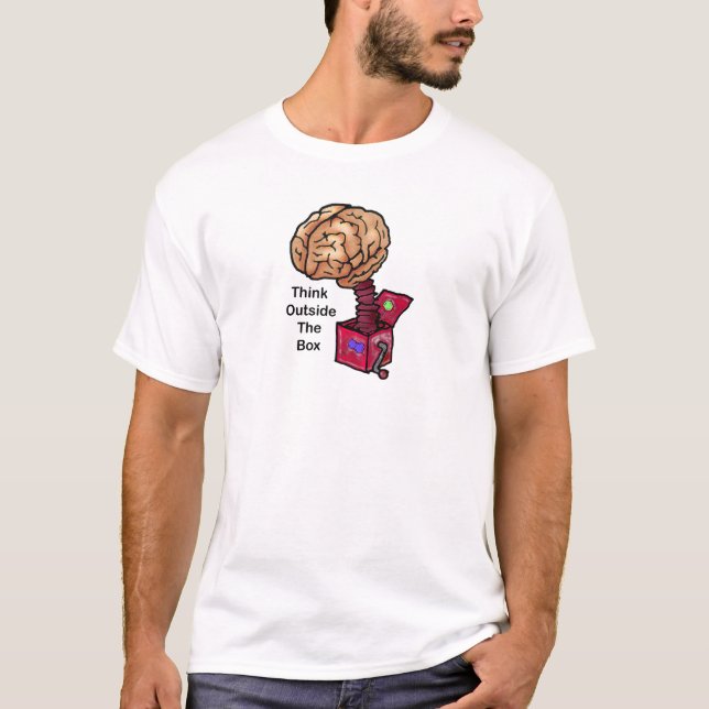 Überlegen Sie sich außerhalb der Box T-Shirt (Vorderseite)