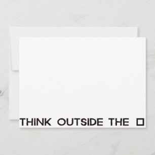 ÜBERLEGEN SIE SICH AUSSERHALB DES FELDS