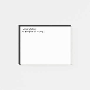 Überlegen Sie, was meine Arbeitsplatzbeschreibung  Post-it Klebezettel