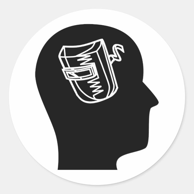 Überlegen über das Schweißen Runder Aufkleber (Vorderseite)