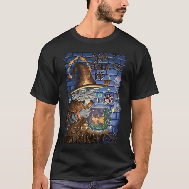Überlegen von Wizard Cat T - Shirt (Vorderseite)