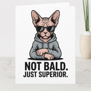 Überlegene Sphynx-Katze mit sarkastischer Attitüde Karte
