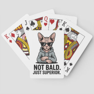 Überlegene Sphynx-Katze Sarkastische Attitüde Kuns Spielkarten