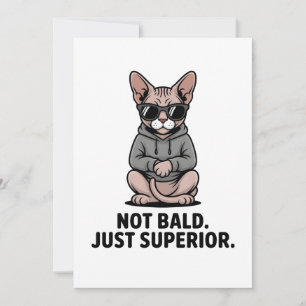 Überlegene Sphynx-Katzen-Attitüde-Illustration Feiertagskarte