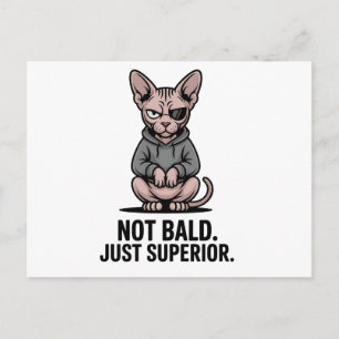 Überlegene Sphynx-Katzen-Attitüde-Illustration Feiertagspostkarte