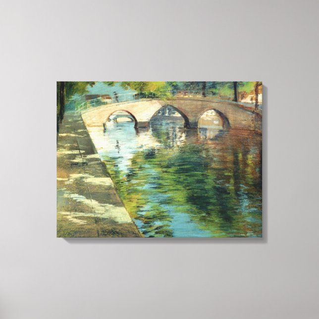 Überlegungen zu den Gewässern eines Kanals Leinwanddruck (Vorderseite)