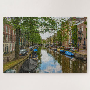 Überlegungen zum Amsterdamer Kanal, Niederlande Puzzle
