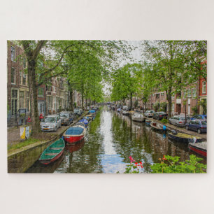 Überlegungen zum Amsterdamer Kanal, Niederlande Puzzle