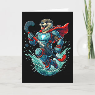 Übermächtiger Otterkrieger mit Hockeyschläger  Karte