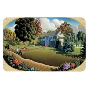 Übermantelte Dekoration von Grant Wood Magnet
