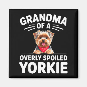 Übermäßig Seidige Yorkie-Oma-Design Magnet