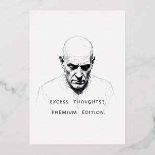 Übermäßige Gedanken? Premium Edition Folien Feiertagskarte