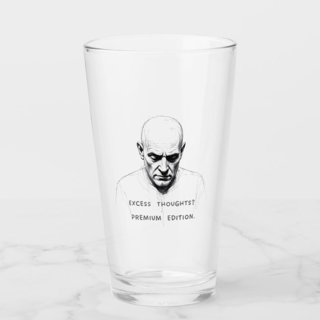 Übermäßige Gedanken? Premium Edition Glas (Vorderseite)