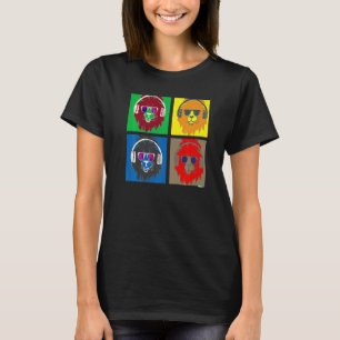 ÜBERMENSCH COOL LÖWE Worhol trifft Nietzche Mashup T-Shirt