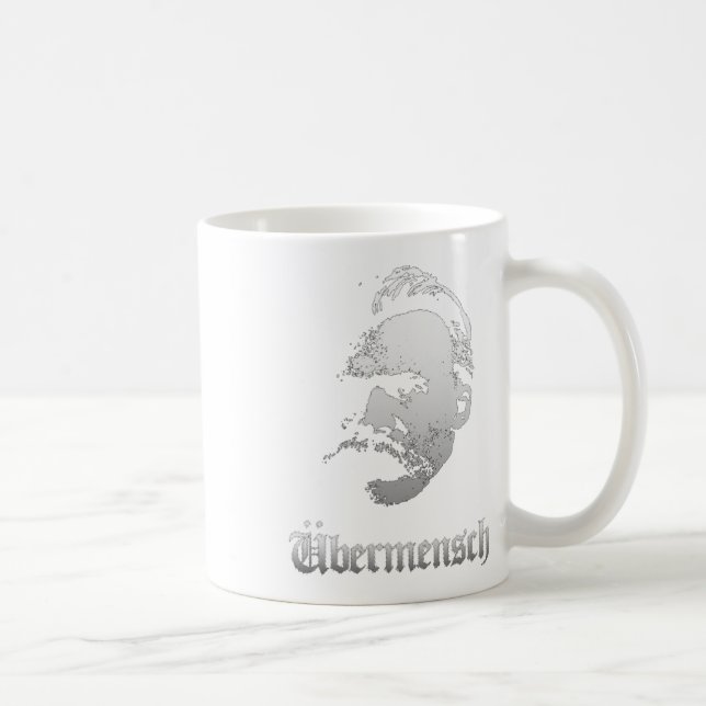Ubermensch – Friedrich Nietzsche Best German Philo Kaffeetasse (Rechts)