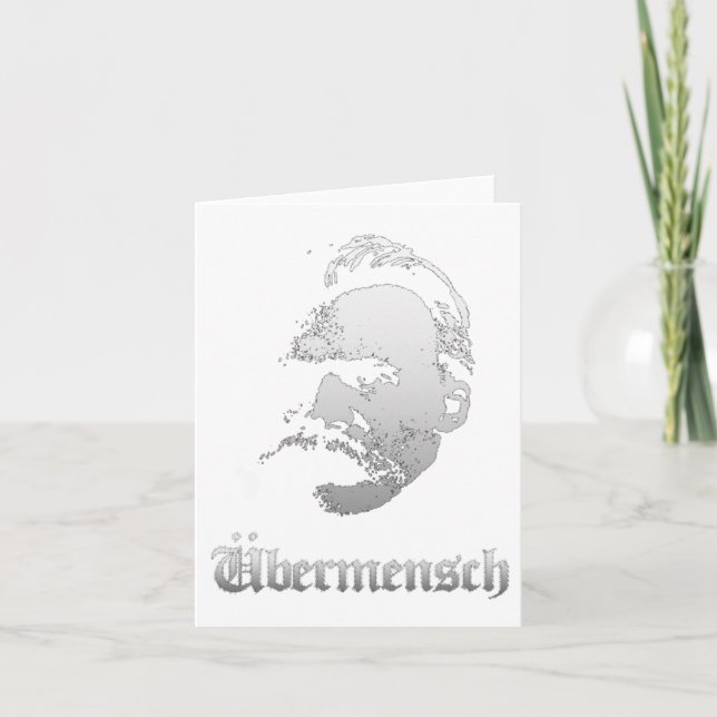 Ubermensch - Friedrich Nietzsche Best German Philo Karte (Vorderseite)