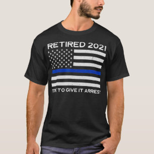 Übermüdeter Polizeibeamter 2021 Polizist-Geschenk T-Shirt