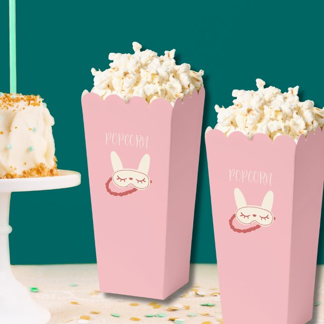 Übernachtungsparty Schlaf Geburtstagsfeier Mädchen Geschenkschachtel (sleepover slumber birthday party girl personalized popcorn movie night candy snack treat box fun )