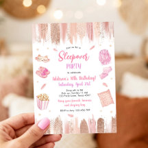 Übernachtungsparty-Spa-Make-up-Pink-Mädchen-Geburt