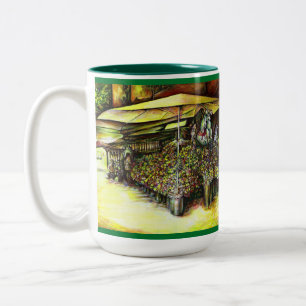 Übernahme des Besitzes von Ausschreibungen Zweifarbige Tasse