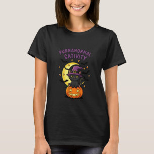 Übernatürliche Katze Lustige Halloween-Schwarze Ka T-Shirt