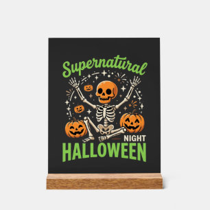 Übernatürliches Skelett Halloween Vektor Design_1 Acrylschild