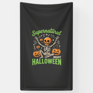 Übernatürliches Skelett Halloween Vektor Design_1 Banner