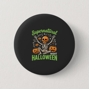 Übernatürliches Skelett Halloween Vektor Design_1 Button