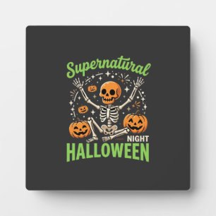 Übernatürliches Skelett Halloween Vektor Design_1 Fotoplatte