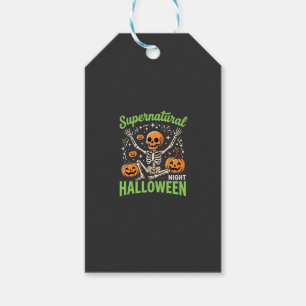 Übernatürliches Skelett Halloween Vektor Design_1 Geschenkanhänger