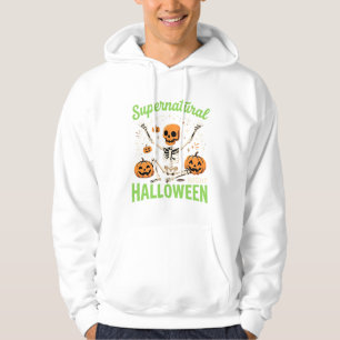 Übernatürliches Skelett Halloween Vektor Design_1 Hoodie