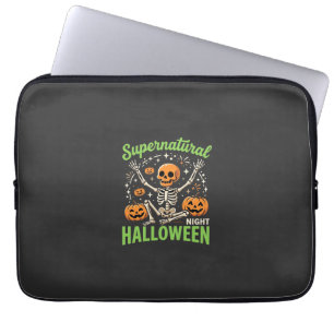 Übernatürliches Skelett Halloween Vektor Design_1 Laptopschutzhülle